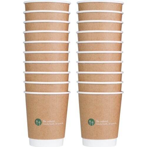19204 thickened disposable paper cups advertising office business 280ml small hot water cups 20PCS
