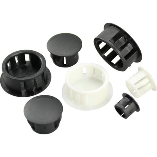 Black White 5mm 6mm 8mm 10mm 13mm 16mm 19mm 20mm 22mm Snap in Locking Hole Tube Flush Type Panel Plugs Hole Plug
