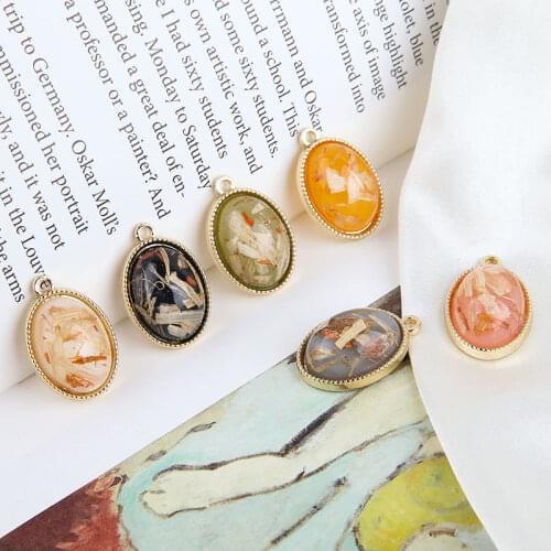 New style 30pcs/lot color resin core decoration geometry ovals shape alloy floating locket charms diy jewelry earring accessory