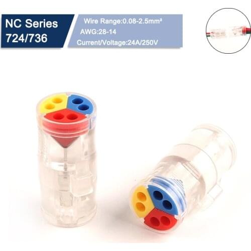 5PCS Quick Docking Splitter plug-in wire connector Universal Compact wiring terminal For Butt Electrical Led Light Car Connector