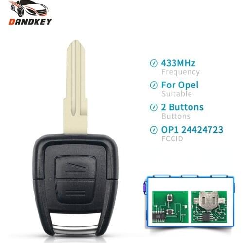 Dandkey 5pcs OP1 24424723 For Vauxhall Opel Vectra Zafira Omega Frontera Remote Key 433Mhz YM-28/HU46/HU43/HU100 Blade