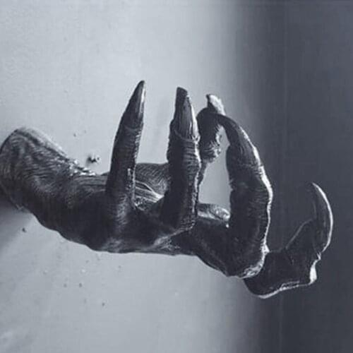 Demon Eye Hand Wall Statues Gothic Sculpture Art Figures Wall Mount