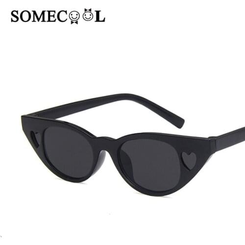 SomeCooL 2-5y Heart kids sunglasses Cat eye small frame girl summer glasses Travel Beach eyewear UV400 plastic oculos Girls n353