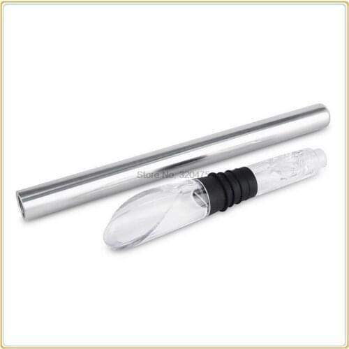By dhl 200set Ice Wine Chiller Stick With Wine Pourer Wine Cooling Stick Cooler Beer Beverage Frozen Stick Bar Tool Ice Cooler