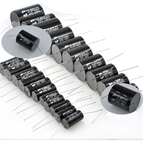 2pcs 0.22uF-2.2uF 400V Tweeter Speaker Frequency Divider Crossover Polypropylene Non-Polarity Capacitor