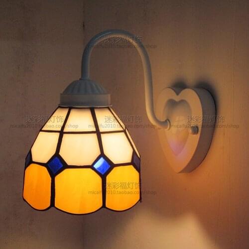 European Mediterranean tiffany retro wall lamp hallway cozy Creative lamp bar corridor