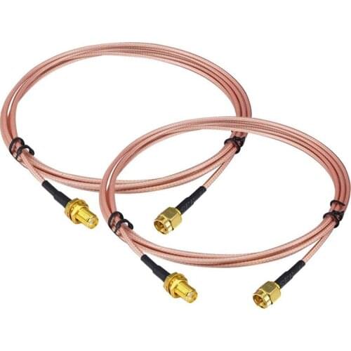2 Pcs SMA Cable 4G Antenna Extension Cable SMA Male To SMA Female RF Cable Low Loss RG316 3Ft 1 Metre for DAB Car Aerial