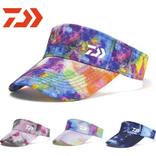 DAIWA 2021 New Fishing Cap Mens Hiking Outdoor Sports Fishing Colorful Sun Hat Baseball Travel Color Grid Printing Hat