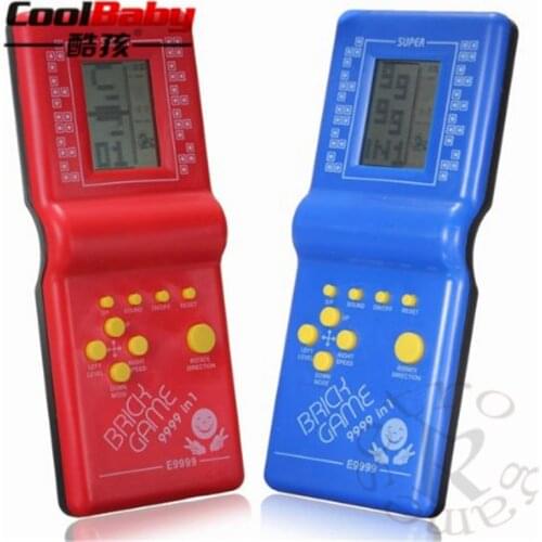 Classic Tetris Snake Handheld Game Players E-9999 LCD Electronic Handheld Game Console Toys Childhoold Riddle Educational Toys