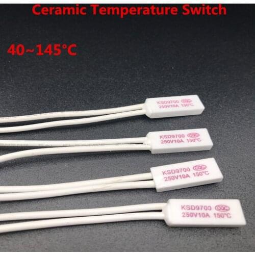 KSD9700 250V 10A Ceramic Temperature Switch Thermal control Normally Closed/Open 40/45/50/55/60/65/70/75~145Celsius