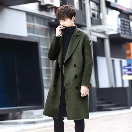 New Mens Winter Jacket Men Overcoat Wool Coat Male Double Breasted Long Windbreaker Tops Casaco Masculino LX2373
