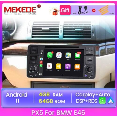 PX5 Android11 2 Din Multimedia DVD Player GPS Audio For BMW E46 Rover 75 Coupe 318/320/325/330/335 2din Auto Radio Stereo DSP BT