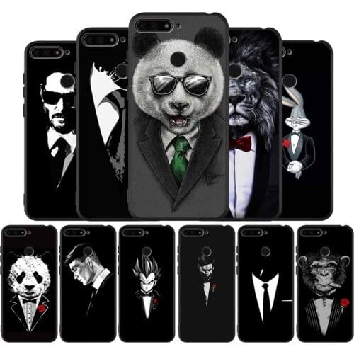 Shirt and tie man Soft Silicone black Phone Case For Huawei Honor 8 8X 9 10 20 30 Pro 10 20 lite Mate 10 20 30 PRO 20 lite
