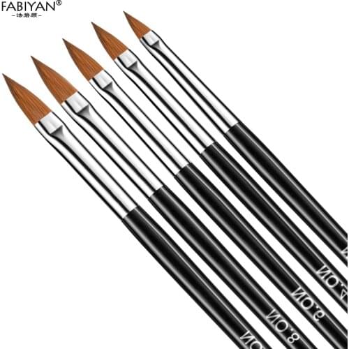 5 Size Nail Art Brush Drawing Painting Acrylic Crystal Carving Sculpture Dotting Pen Tips Manicure Tool Flower UV Gel Polish Set