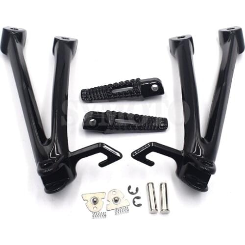 Motorcycle Footrest Set Rear Foot Pegs Bracket Mount For Suzuki GSXR600 GSXR750 2006 2007 GSXR 600 750 K6 K7