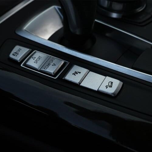 For BMW X5 F15 X6 F16 2014-2018 Aluminum Alloy Silver Car Central Control Driving Mode Button Sticker Car Interior Accessories