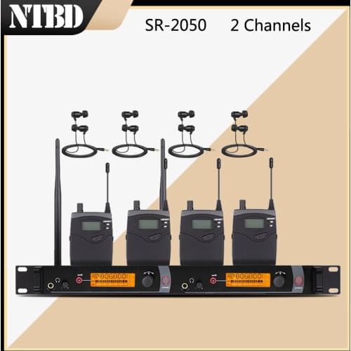 NTBD Stage Performance and Sound Broadcast SR2050 Professional Wireless In Ear-Monitor System 4 Transmitters Restore Real Sound