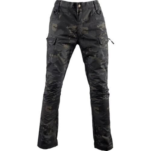 Plenty Of Pockets Casual Trousers Mens Pants Black Multicam Cargo Pants For Men