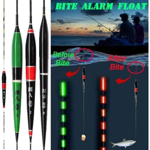 Fishing Float Bite Alarm Fish Bait LED Light Color Change Automatic Night Electronic Changing Buoy Night Fishing Floats Bobbers