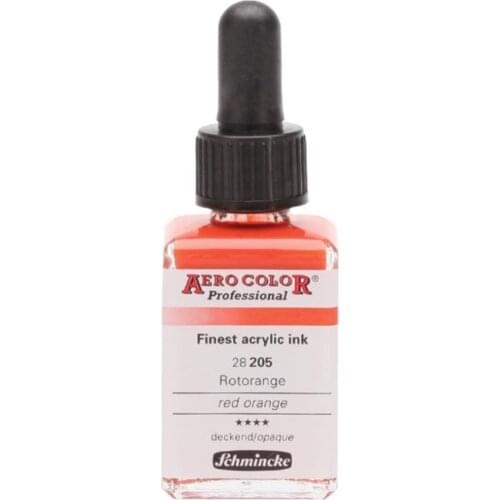 Schmincke Aero Color Acrylic Ink 28 ml 205 Red Orange
