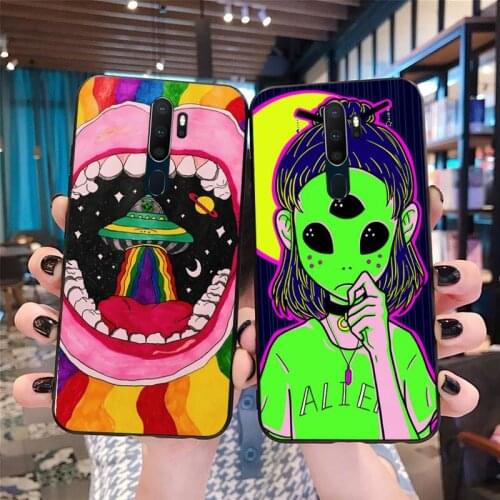 YJZFDYRM Cute Cartoon alien space Soft Phone Cover For Oppo A5 A9 2020 Reno2 z Renoace 3pro Realme5Pro
