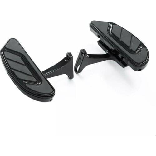 Motorcycle Rear Floorboard Footboard w/ Bracket Fit For Harley Touring Street Glide Road King CVO Limited FLHT FLTRX FLHX FLHRXS