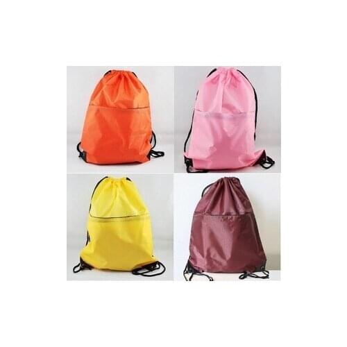10pc Waterproof Top Quality Strong Tote Drawstring Backpack Thickening Pocket Storage Polyester Shoes Bag Swimming Gym Bag