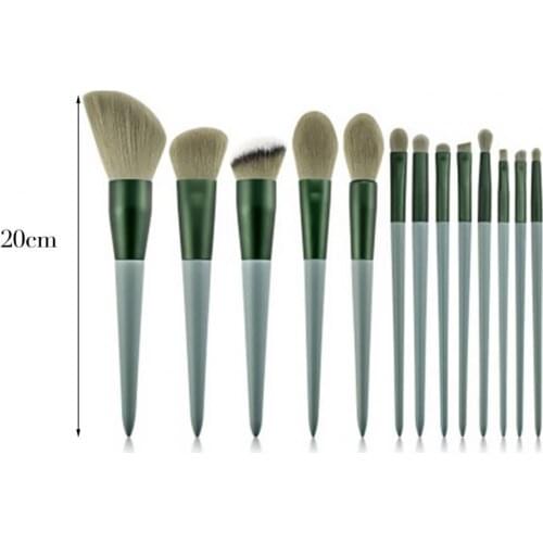 13Pcs/Set Contour Brush Comfortable Exquisite Stylish Make Up Tools for Beauty Green World Non-slip Eyeshadow Makeup Brushes