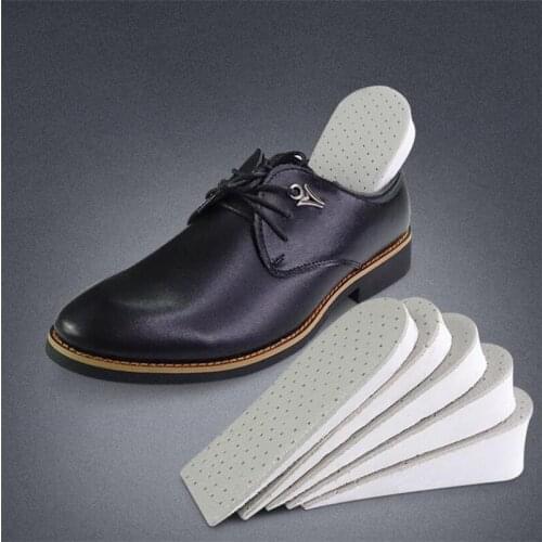 2PCS Heightening Insole Invisible Unisex Heighten Insert Cushion Pads EVA Lifting Insole Heel Arch Increased cowhide insole