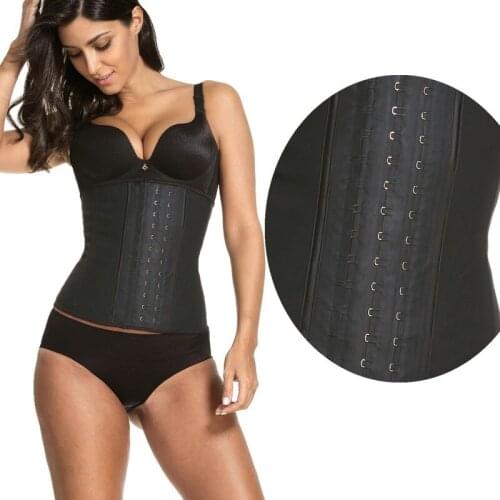 2-layer Smooth 9-steel-bonded Rubber Soft Compression Corset Waist Protection Abdomen Self-heating and Sweating Ladies Corset