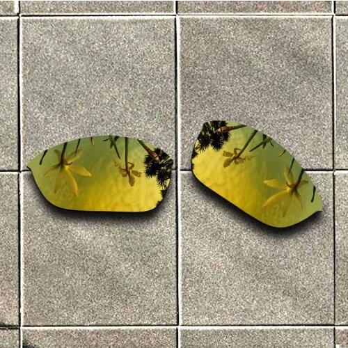 24K Gold Polarized Sunglasses Replacement Lens for-Oakley Half Jacket 2.0 Frame 100% UV Protection Good Fitness