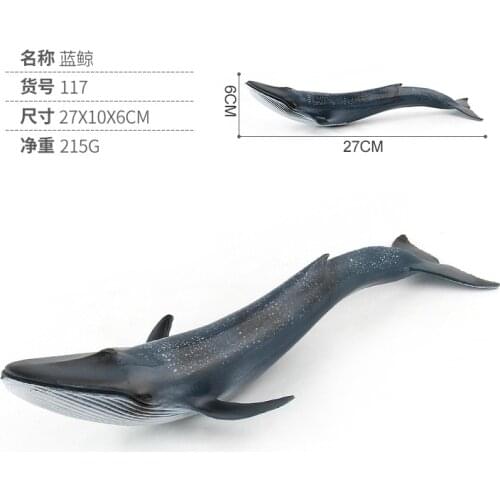 27CM Ocean Sea Life Simulation Animal Model WHALE Blue Whale Action Toys Figures Kids Educational Collection Model Xmas Gift