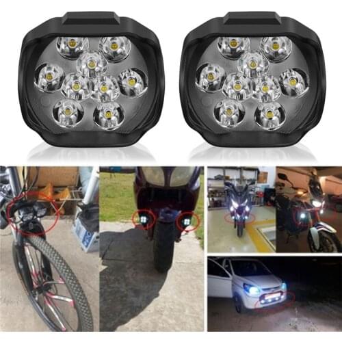 9LED Motorcycle Headlight Spot Lights Head Lamp LED Front DC12V Driving