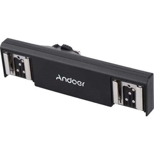 Andoer Dual Hot Shoe Flash Speedlite Bracket Splitter for Nikon D750 D7200 D7000 D800 D810 D600 DSLR Camera Camcorder
