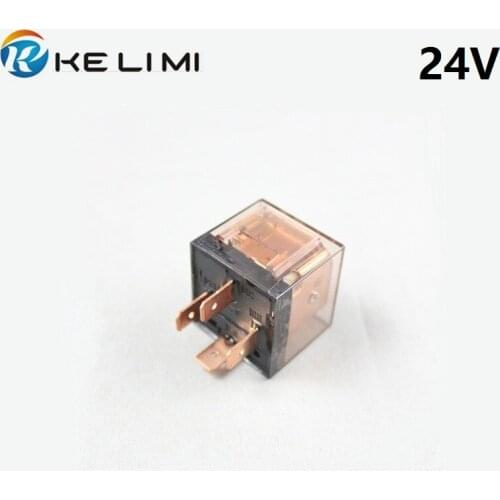 KE LI MI Car Relay DC 24V 80A 4 Pin 5 Pin Automobile Truck Auto Transparent Electromagnetic Sealed 4pins 5pins Relays