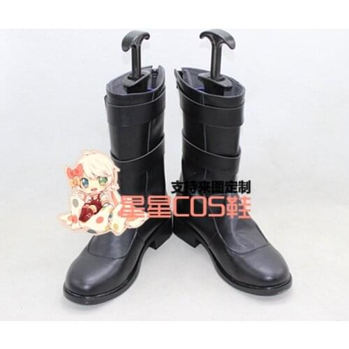 Sword Art Online Asada shino Black Adult Cosplay Shoes Boots X002