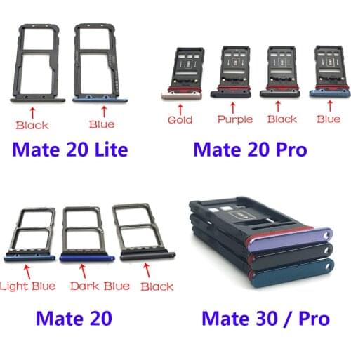 For Huawei Mate 20 Lite Pro X 20X Micro Nano SIM Card Holder Tray Slot Holder Adapter Socket