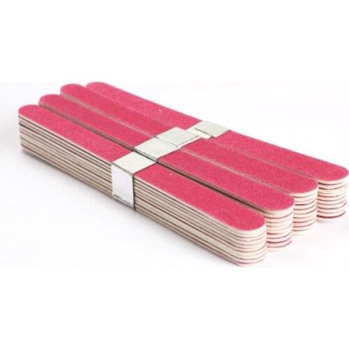40pcs Nail Art Manicure Buffer Sanding Files Wood Crescent Sandpaper Grit Side Nail Art Tool Double Sided Thick Stick