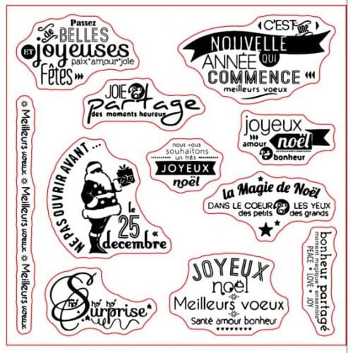 French Clear Stamp for DIY Scrapbooking/Card Making/Kids Fun Decoration Supplies A1786