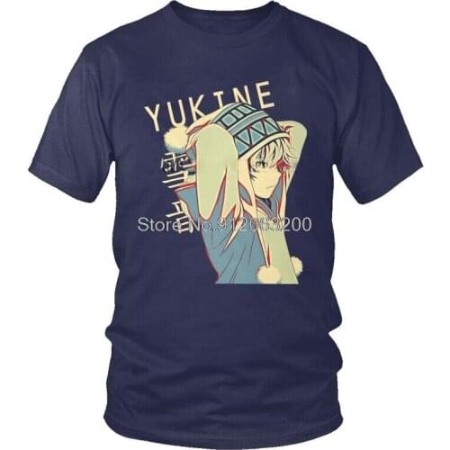 Tvoe Noragami Yukine Tshirt Men Stylish Tees Top Cotton T Shirt Short Sleeve Anime Manga T-shirt Gift Streetwear