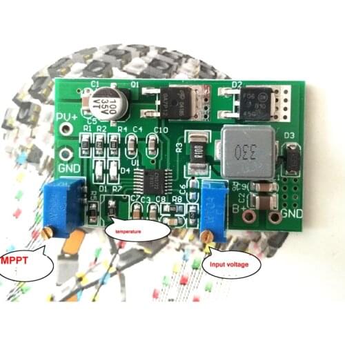 CN3722 MPPT Solar Controller 2A Charging management system 12V 24V f/ 1S 2S 3S 4S Lithium / LiFePO4/ Lead-acid Battery li-ion