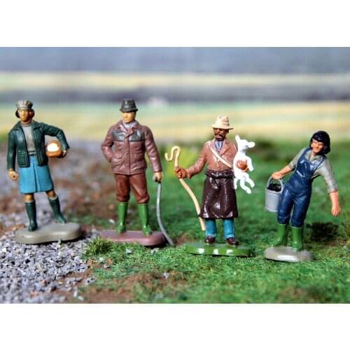 1/32 Scale American Country Pastoral Style Diorama Character Modeling Statuette Garden Scenes Decor Model Miniature Landscape