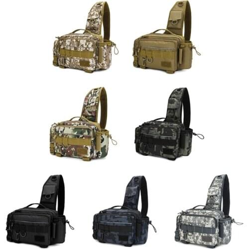Multifunctional Outdoor Fishing Tackle Bag Waterproof Waist Shoulder Crossbody N0PC