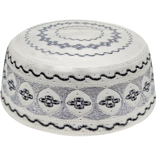 Men Gray Papaqlar Namaz Caps Arab Kappa Hats Muslim Prayer Caps Islamic Canvas Hombre Gorro Arabe Арабская Мужская Шапка