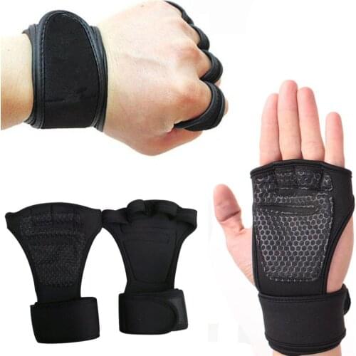 Men Women Gym Fitness Weightlifting Half Finger Anti-skid Glove with Wrist Wrap Weight Lifting Support Hand Protector
