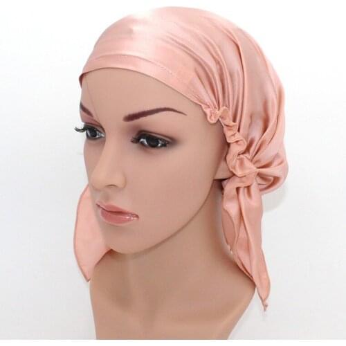 100% Mulberry Silk Caps for Sleep Comfortable Soft Silk Night Cap Hats Bonnet Beanie Hat Solid Color Free Shipping