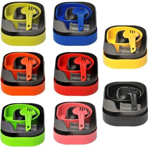 Wildo Camp-A-Box Complete Dinnerware Set Light Camping Plate Portable Outdoor Picnic Camping tools Lunch Box