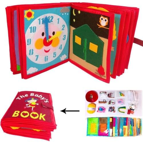 New 3D Kid Cloth Book DIY Non-Woven Panting Book Manual Intelligence Puzzle kids Toy Early Education Development Reading Book