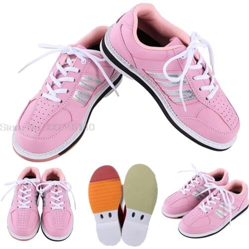 Beginners Indoor Bowling Supplies Women Bowling Sneaker Skidproof Flat Sports Shoes Woman Girls Leather Training Trainers