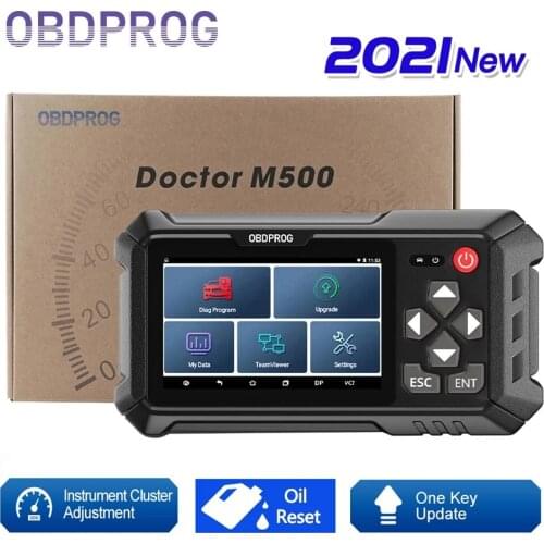 OBDPROG M500 OBD2 Instrument Cluster Adjustment Tool Professional Oil Reset Automotivo Scanner Cluster Calibration Tools